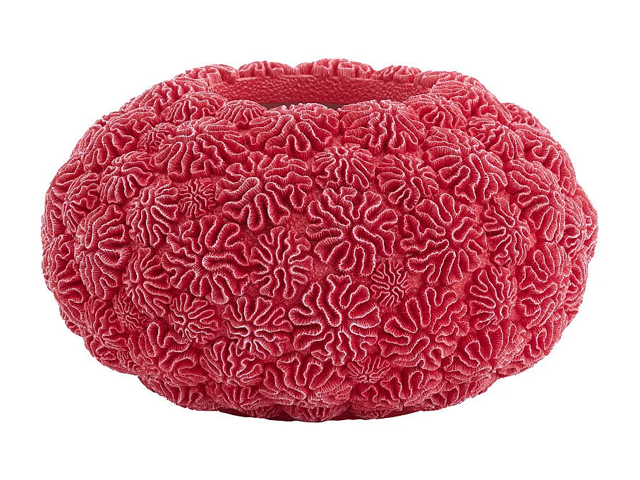 Vase CORAL - Ø37x21cm - Rouge