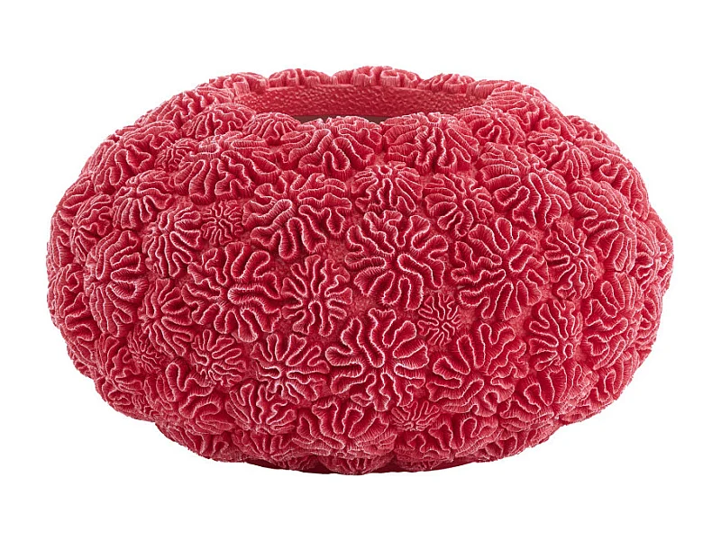 Vase CORAL - Ø37x21cm - Rouge