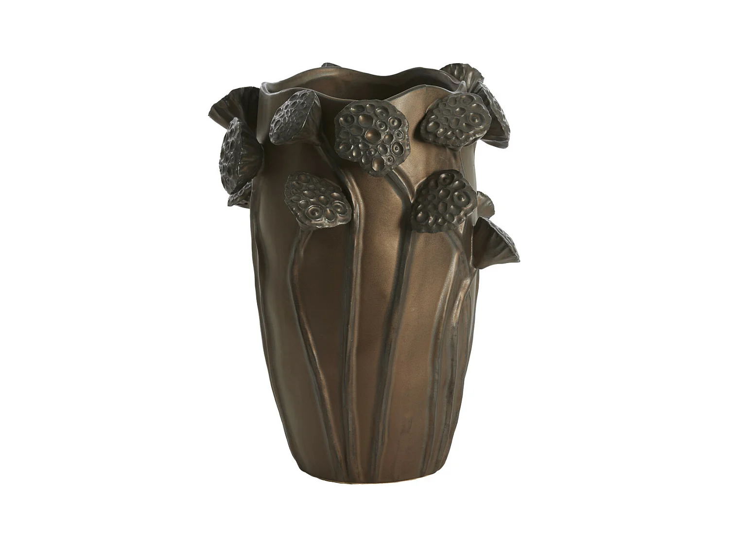 Vase LAVCI - 27,5x25,5x35cm - Marron