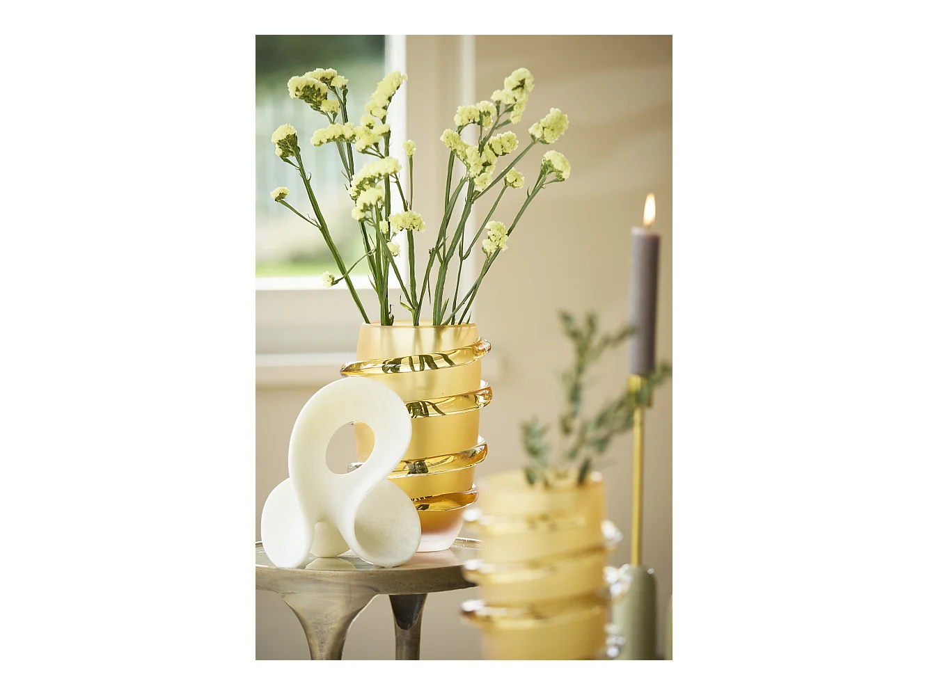 Vase ODATE - Ø20x28cm - Jaune