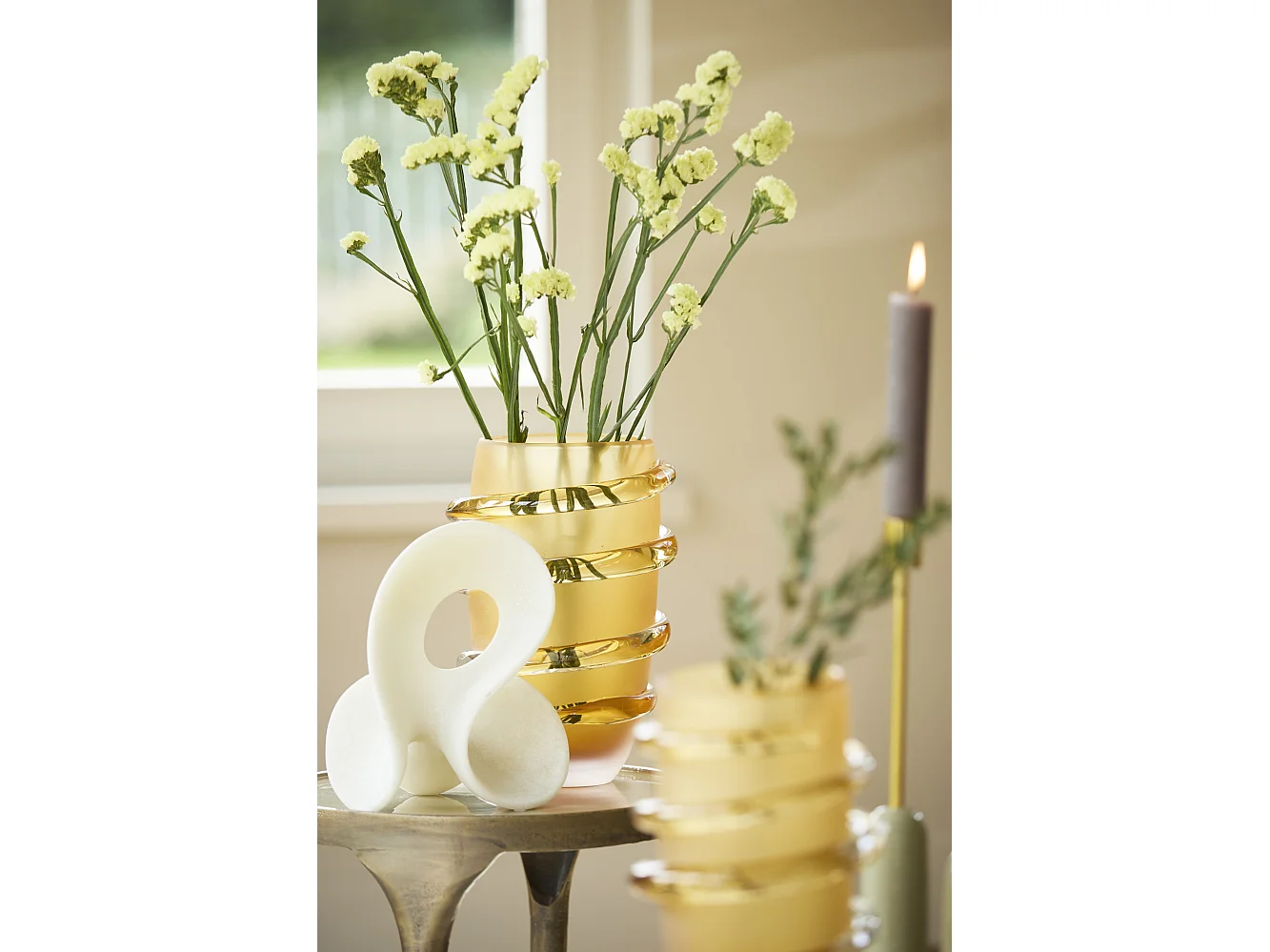 Vaas ODATE - Ø20x28cm - Geel