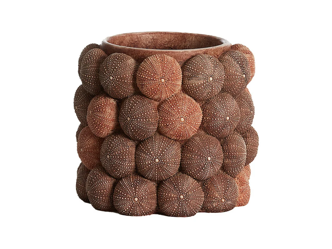 Vase OURSIN - Ø20,5x18cm - Rouge