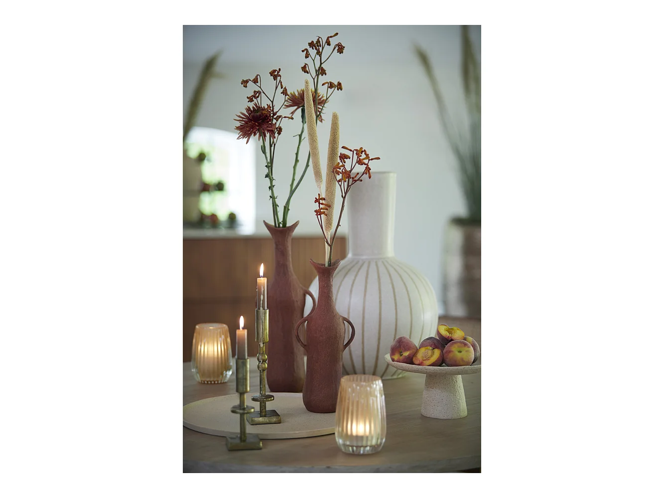 Vaas ULLOA - Ø28.5x42cm - Bruin