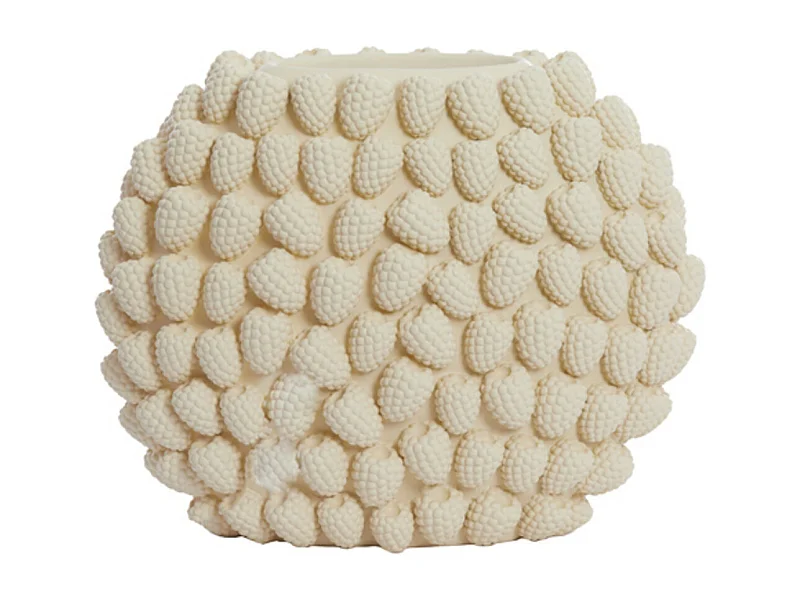 Vase FRAMBOISE - 44,5x22x35cm - Blanc