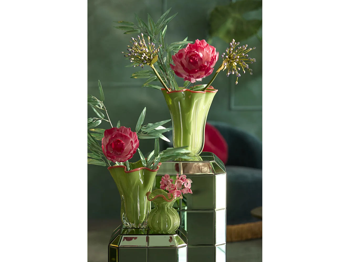 Vase KAZUNO - Ø22x27cm - Vert