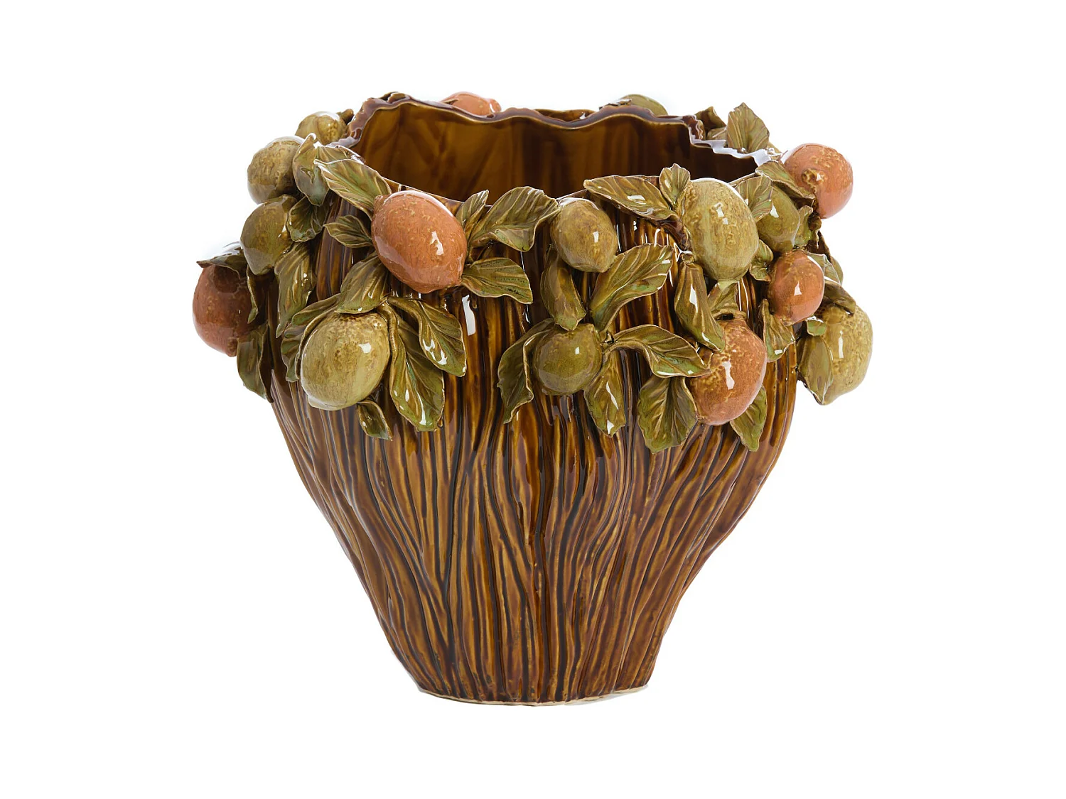 Vase LEMONI - Ø38x33cm - Marron