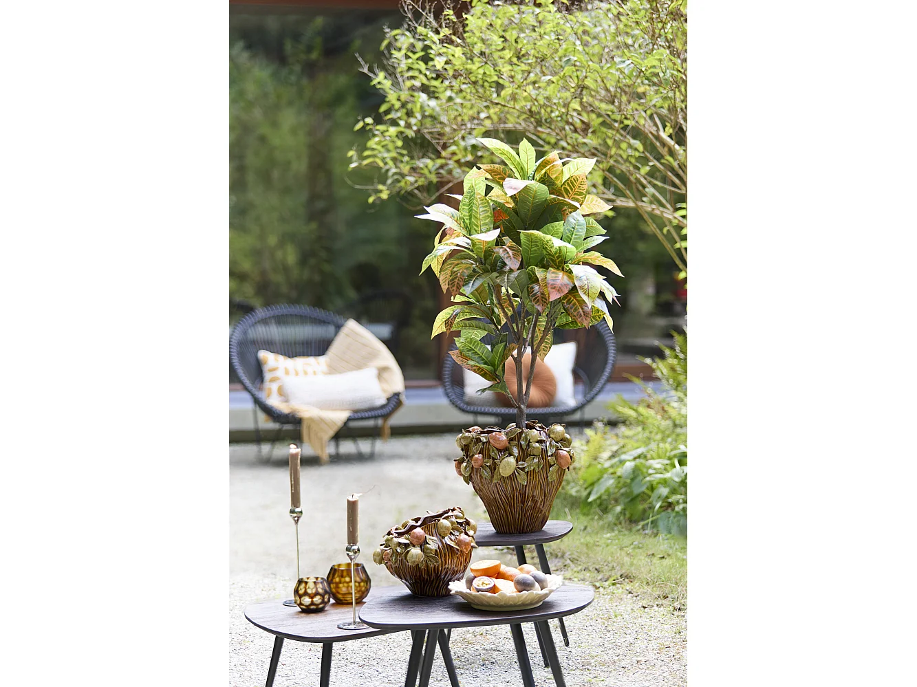 Vase LEMONI - Ø38x33cm - Marron