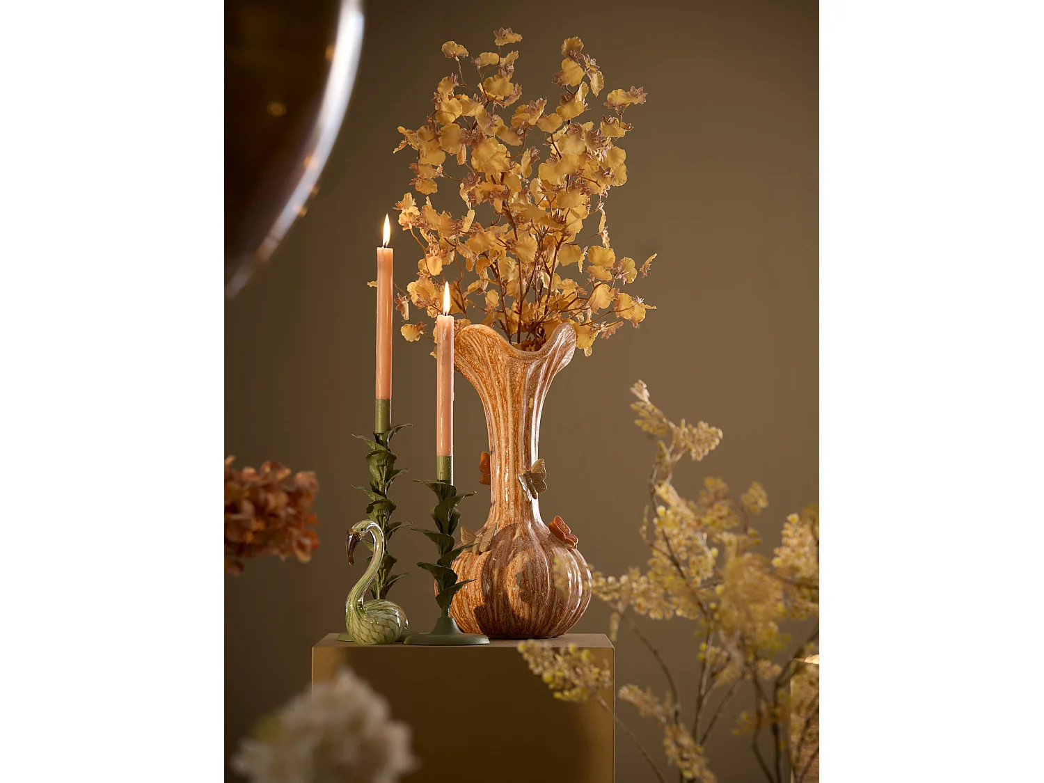 Vase PAPILLON - Ø23x44cm - Orange