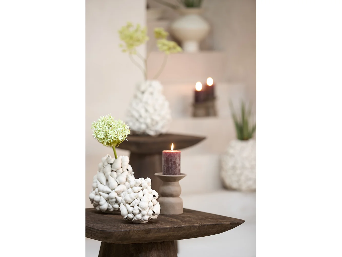 Vase GEORGIA - Ø19x22cm - Blanc