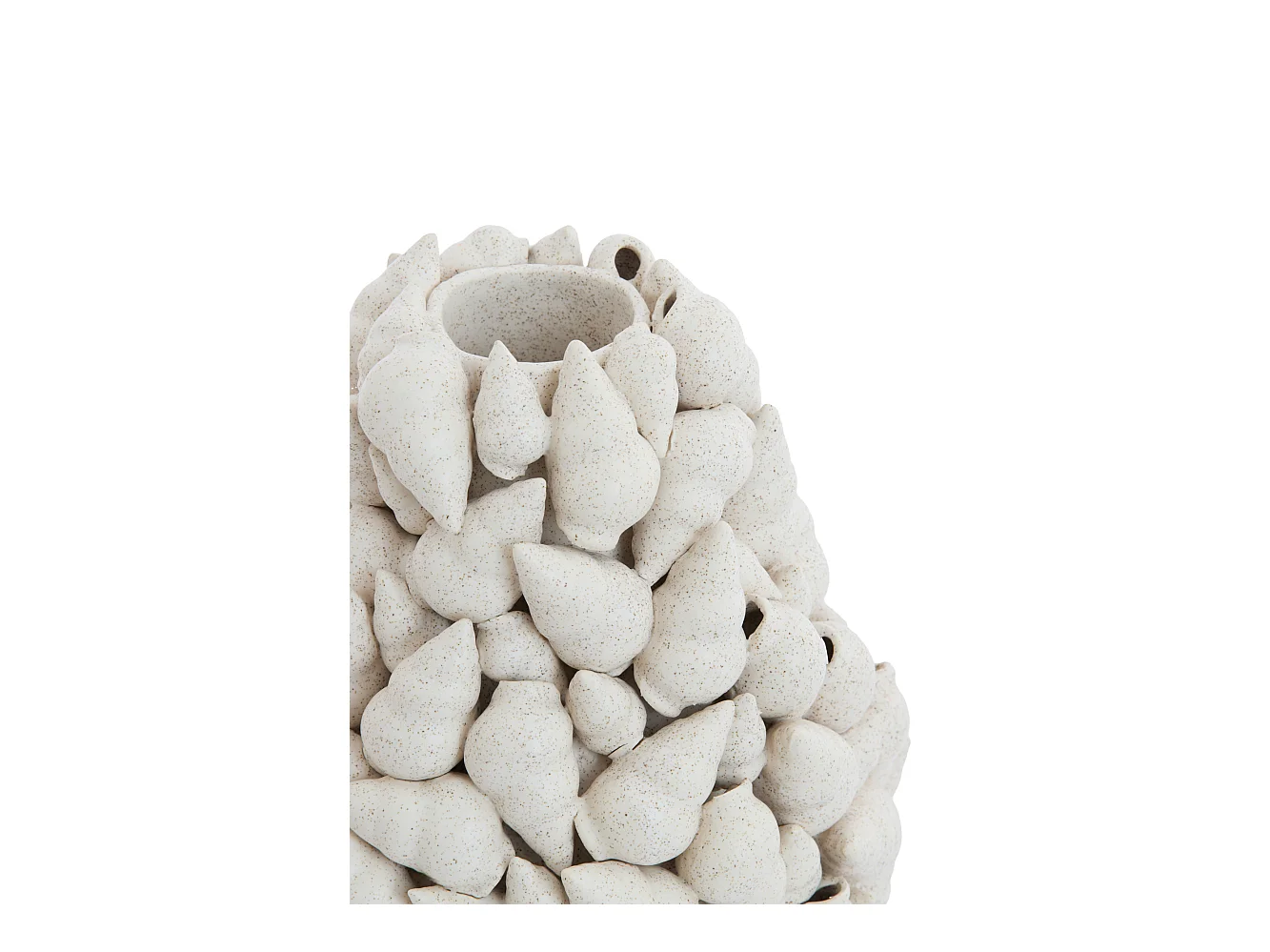 Vase GEORGIA - Ø19x22cm - Weiß