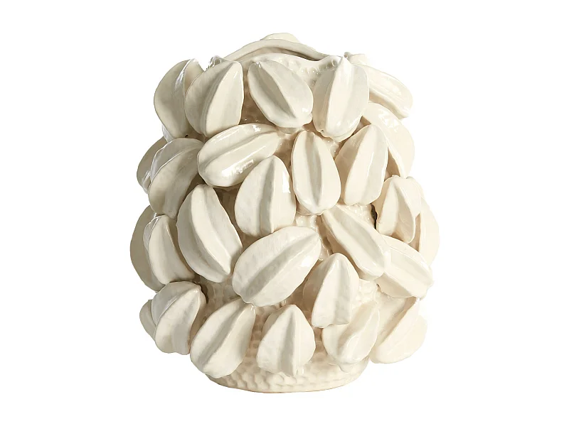 Vase CARAMBOLA - 32x31,5x36,5cm - Weiß