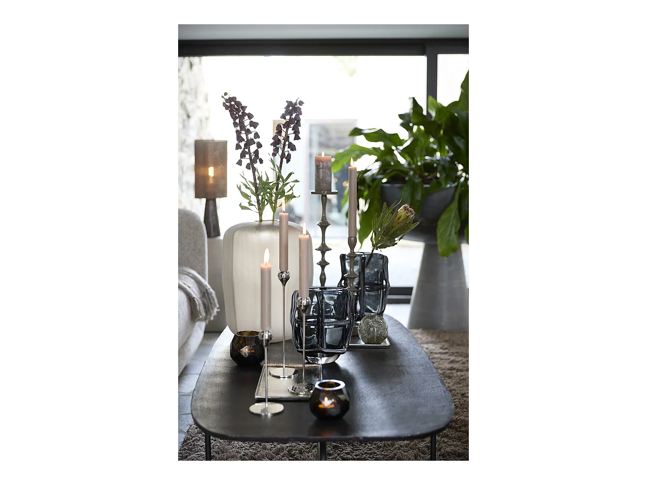 Vase ASHORO - 19x14x22cm - Gris