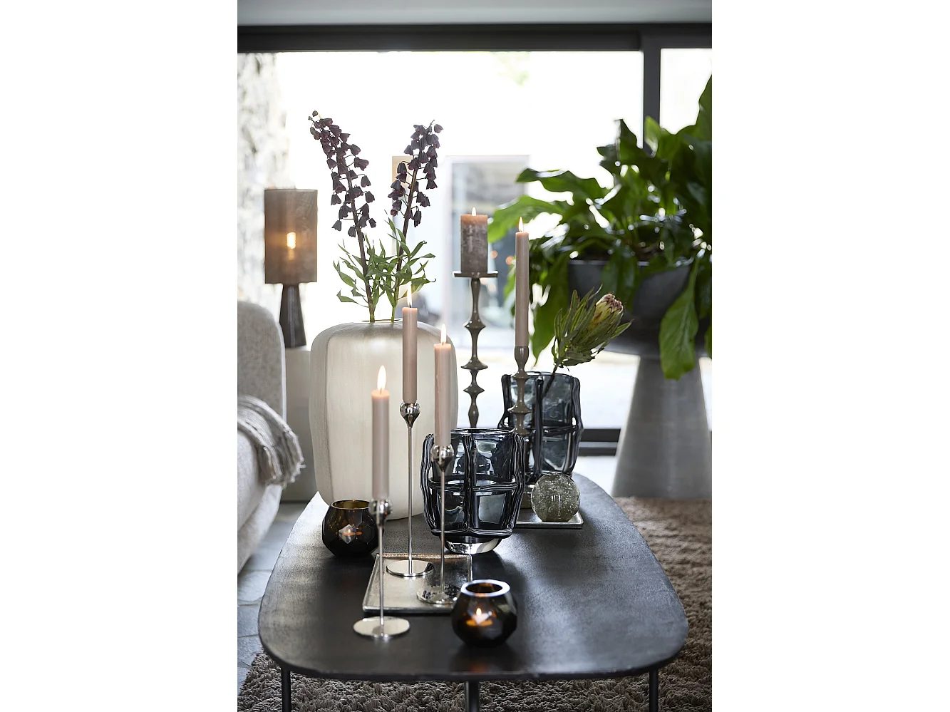 Vase ASHORO - 19x14x22cm - Gris