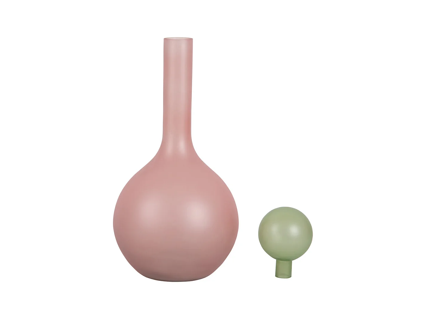 Vase Alegre Globo Grand - Rose tendre et vert tendre