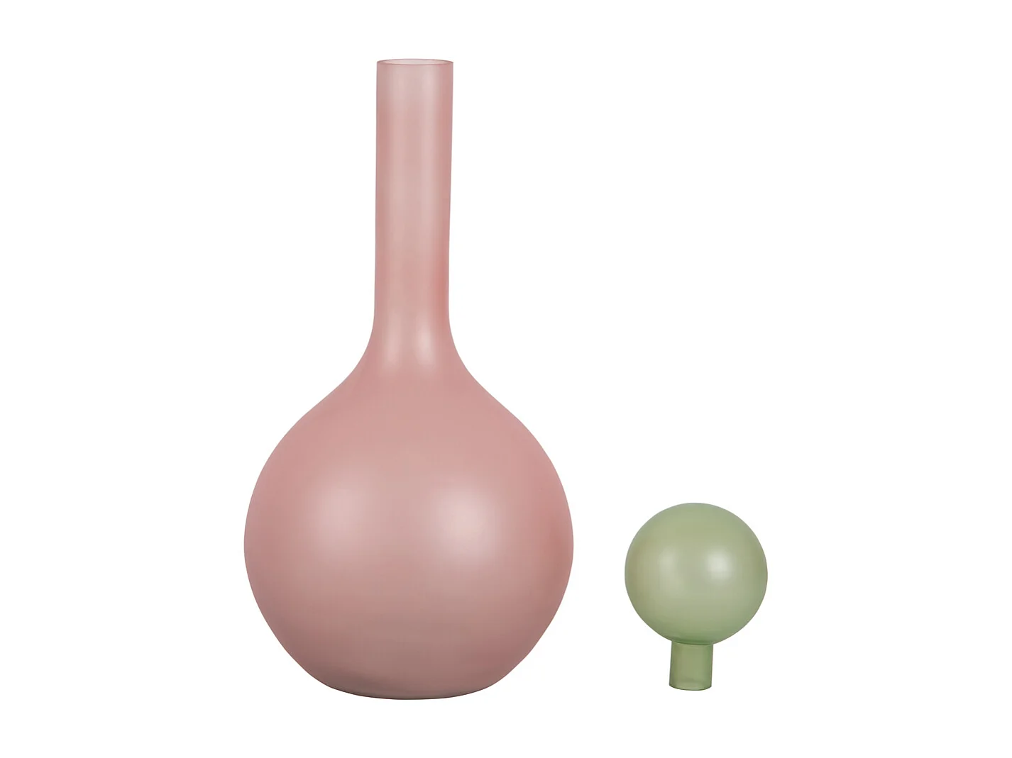 Vase Alegre Globo Grand - Rose tendre et vert tendre