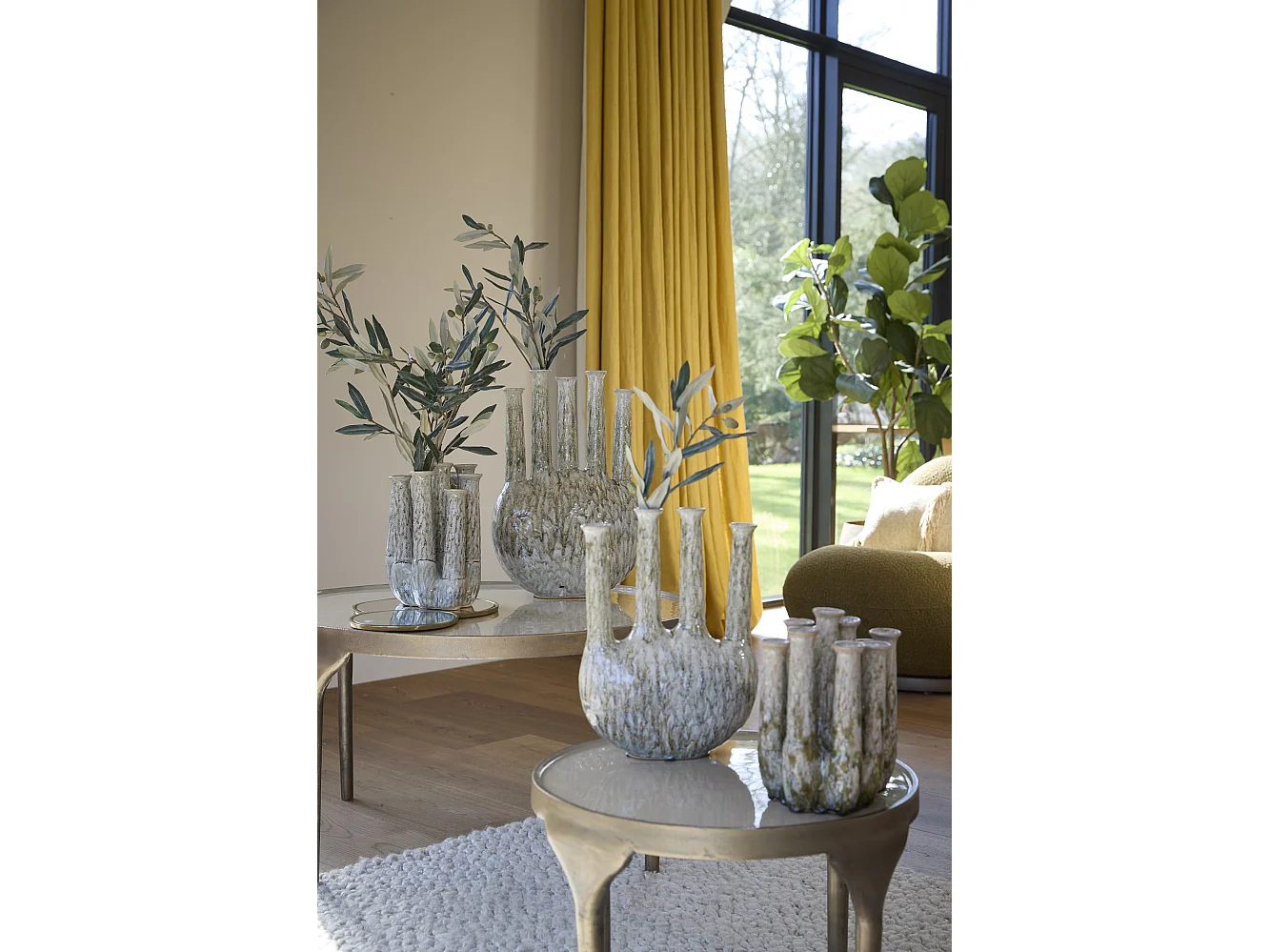 Vase BEKAPO - 34x14x48cm - Marron