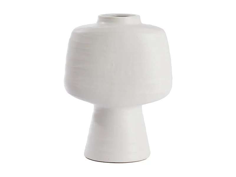 Jarrón GANDORO - 29,5x18x38,5cm - Blanco