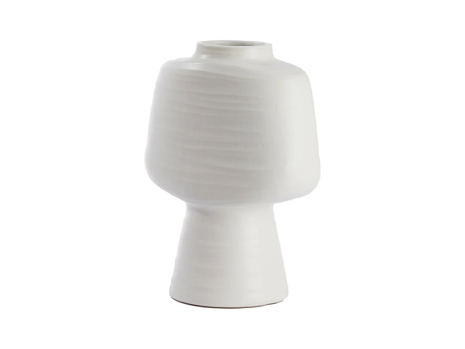 Vase GANDORO - 29,5x18x38,5cm - Blanc