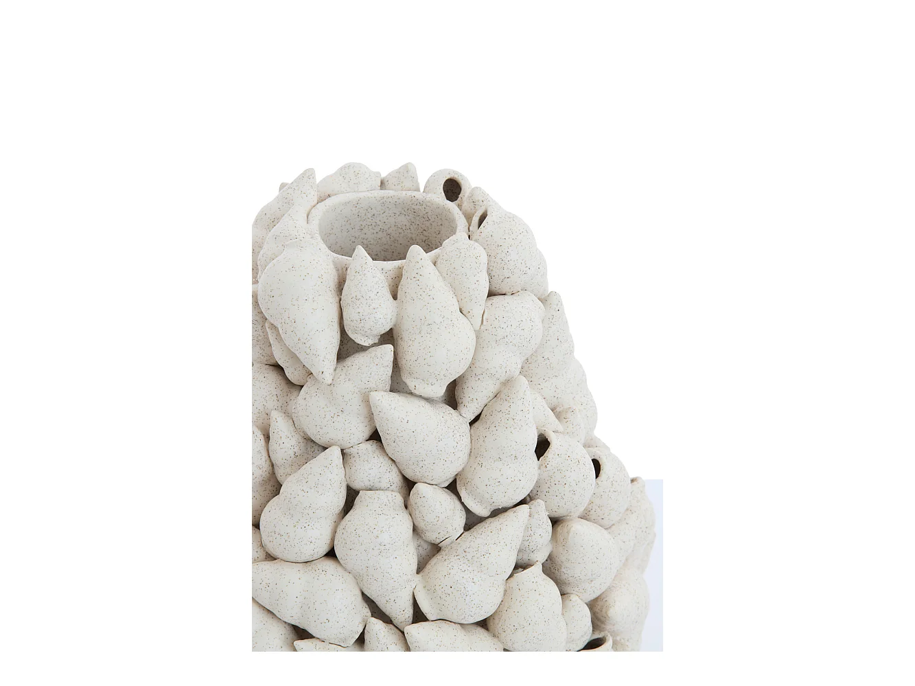 Vase GEORGIA - Ø25x28cm - Weiß