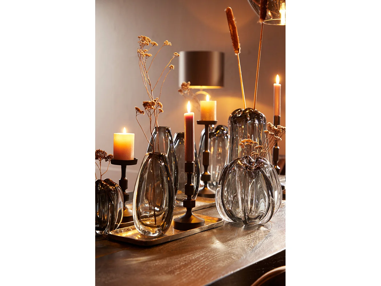 Vase MURELA - Ø21x30cm - Grau