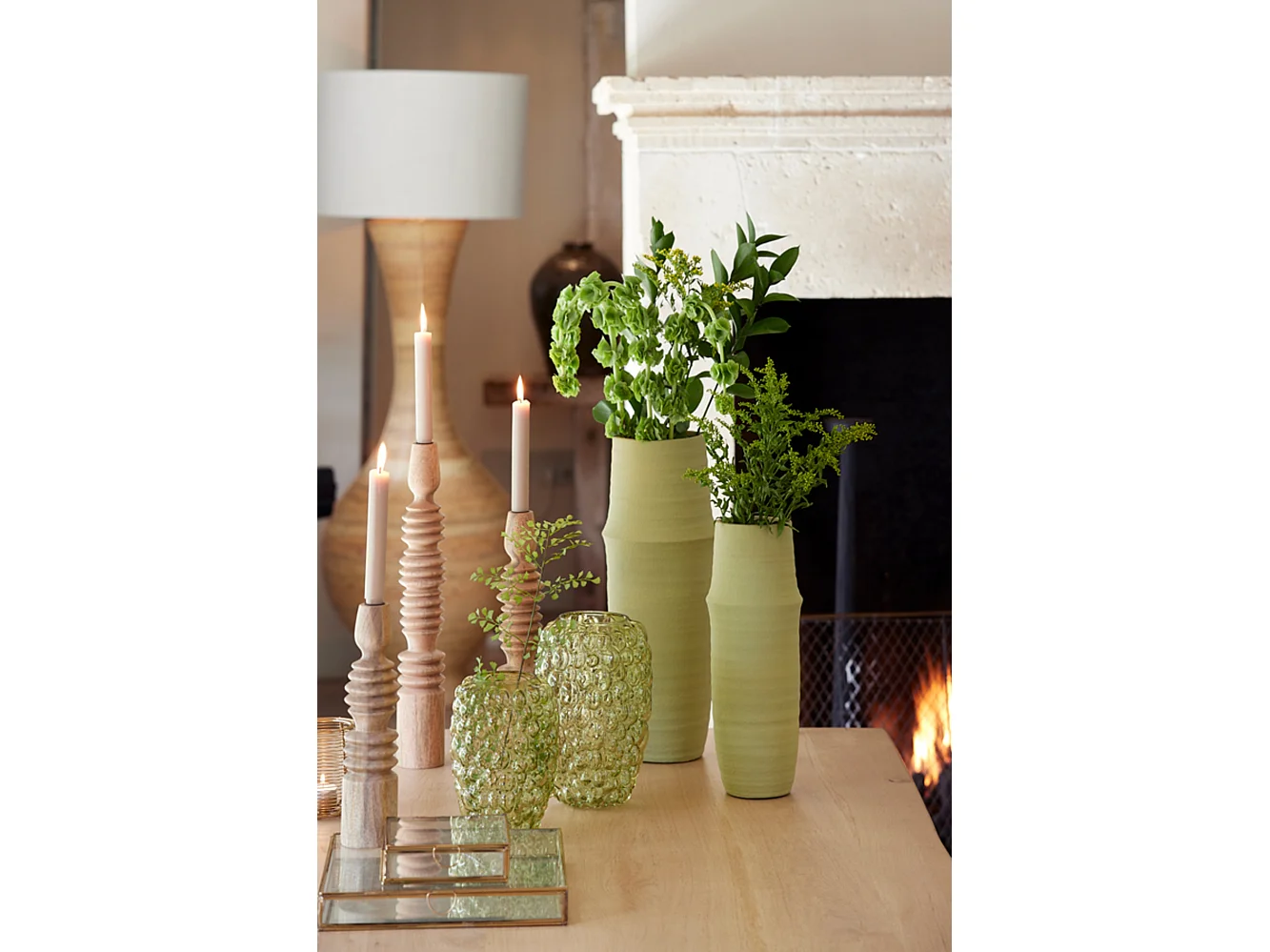 Vase MACADAMIA - Ø18,5x45,5cm - Vert