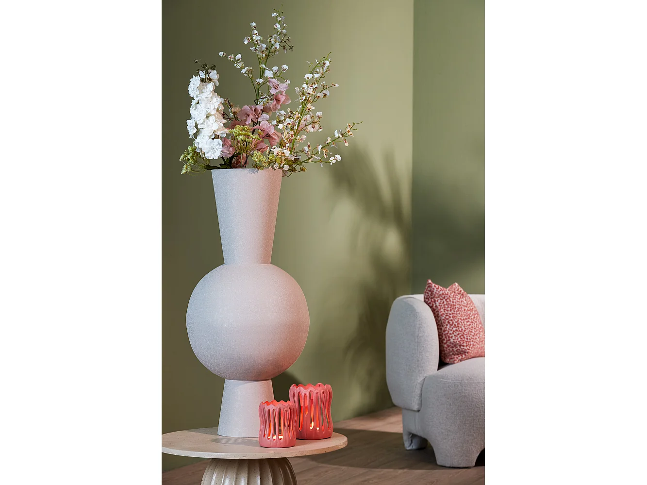 Vase CHEDI - Ø39x83cm - Gris