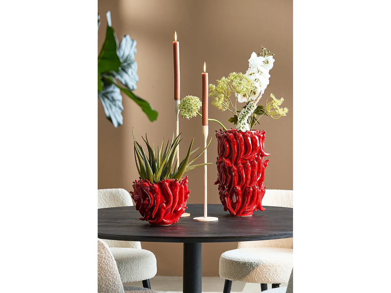 Vase PEPPER - 26,5x25x39cm - Rouge