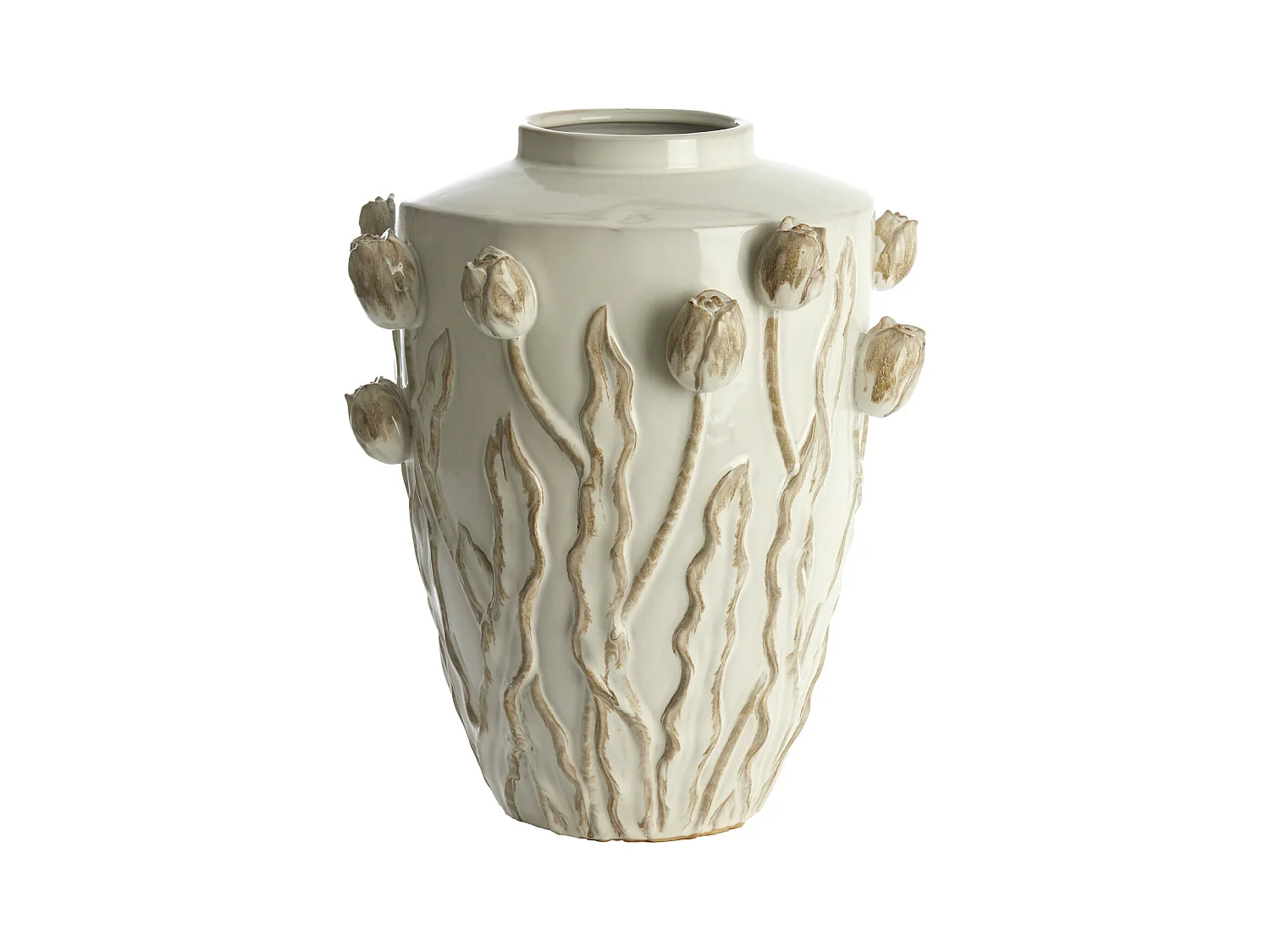 Vase JUANA - Ø38x45cm - Blanc