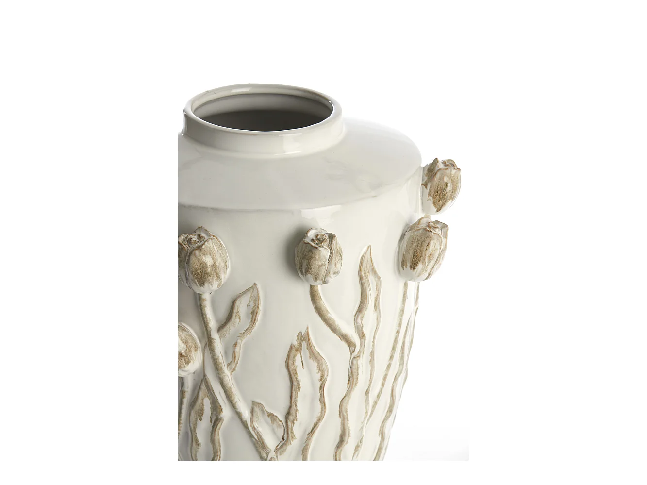 Vase JUANA - Ø38x45cm - Blanc