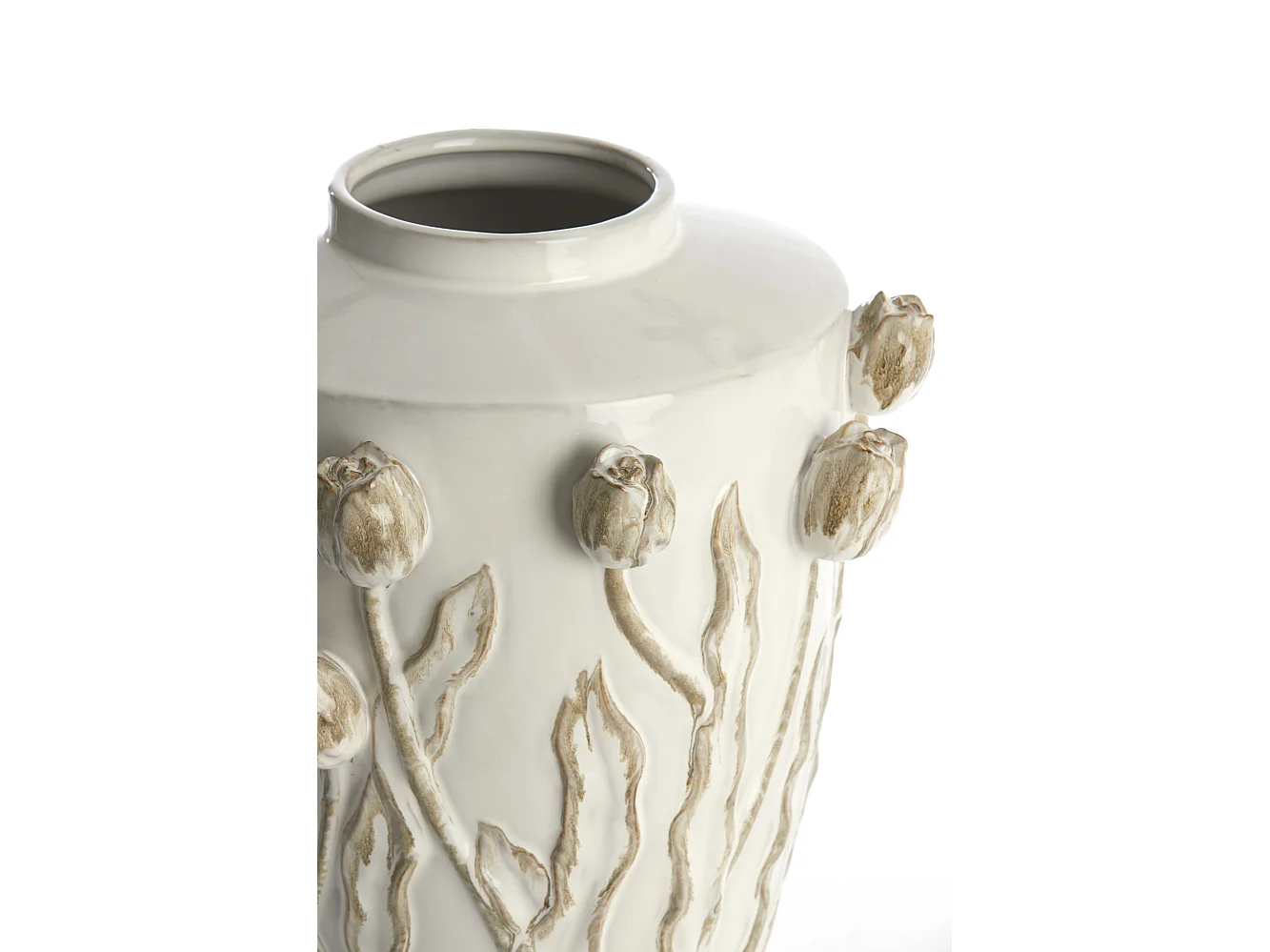 Jarrón JUANA - Ø38x45cm - Blanco