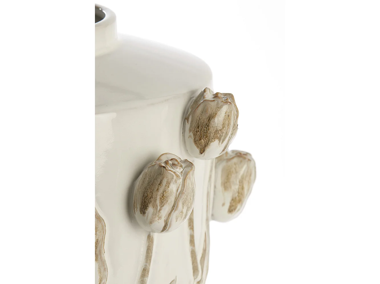 Jarrón JUANA - Ø38x45cm - Blanco