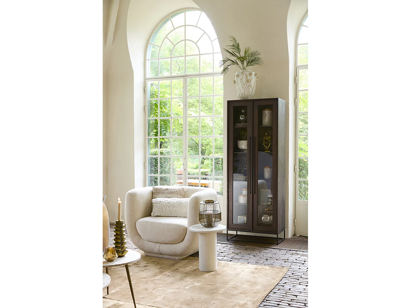 Jarrón JUANA - Ø38x45cm - Blanco