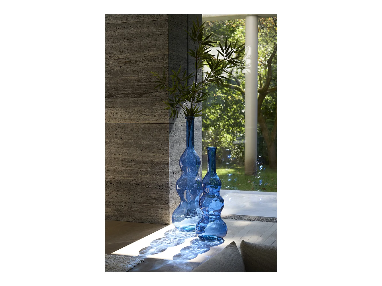 Vase VENERIO - Ø26,5x75cm - Bleu