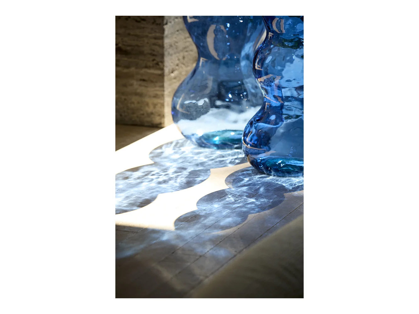 Vase VENERIO - Ø26,5x75cm - Bleu