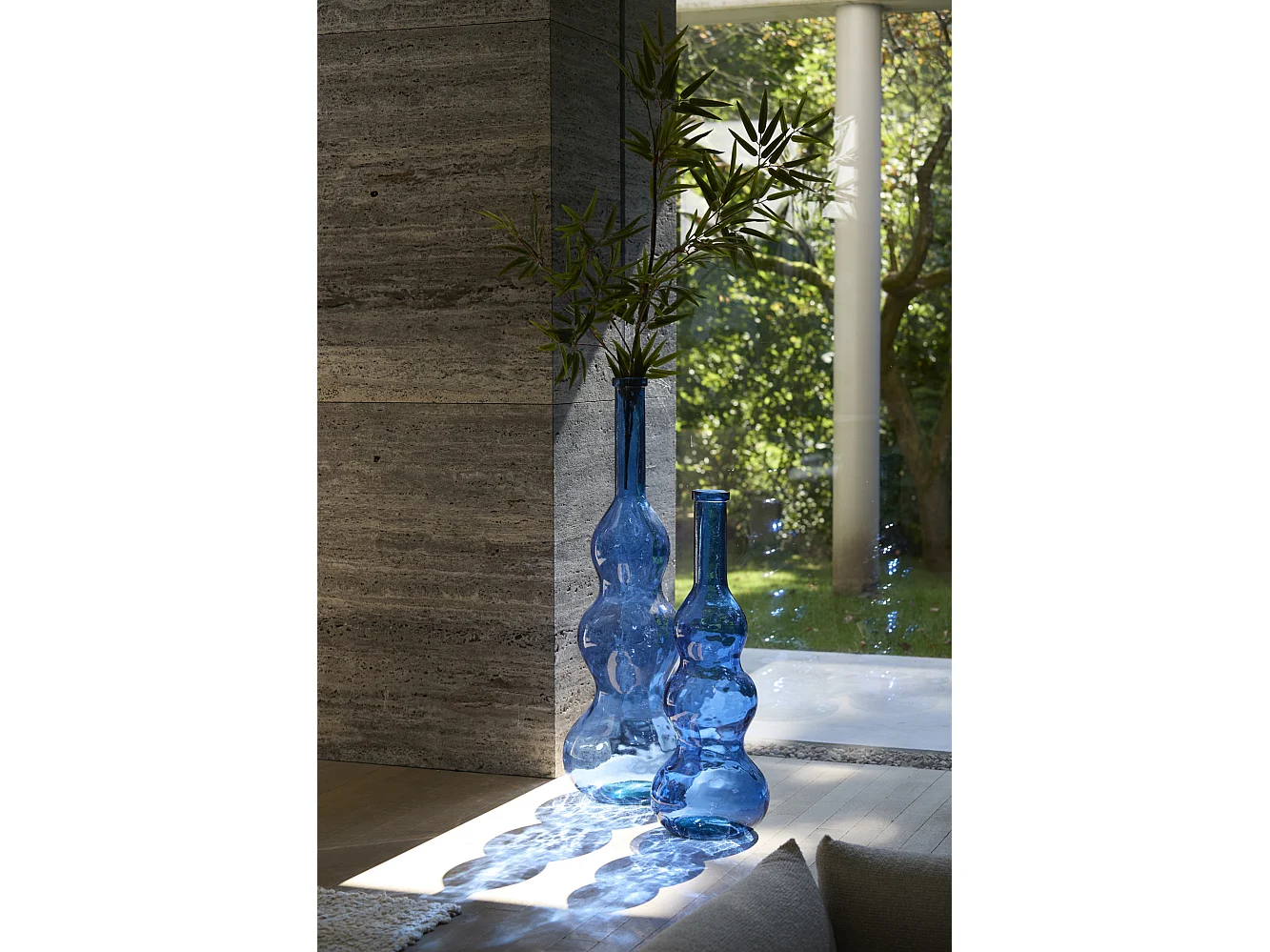 Vase VENERIO - Ø26,5x75cm - Bleu