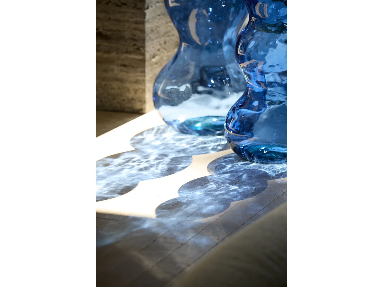 Vase VENERIO - Ø26,5x75cm - Bleu