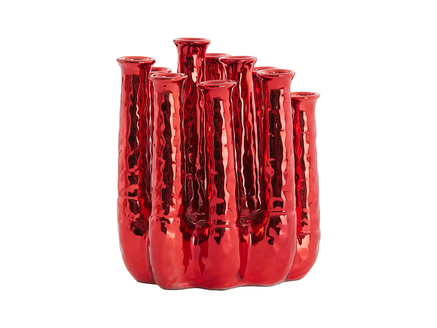 Vase LEANJA - 25x17x30cm - Rouge