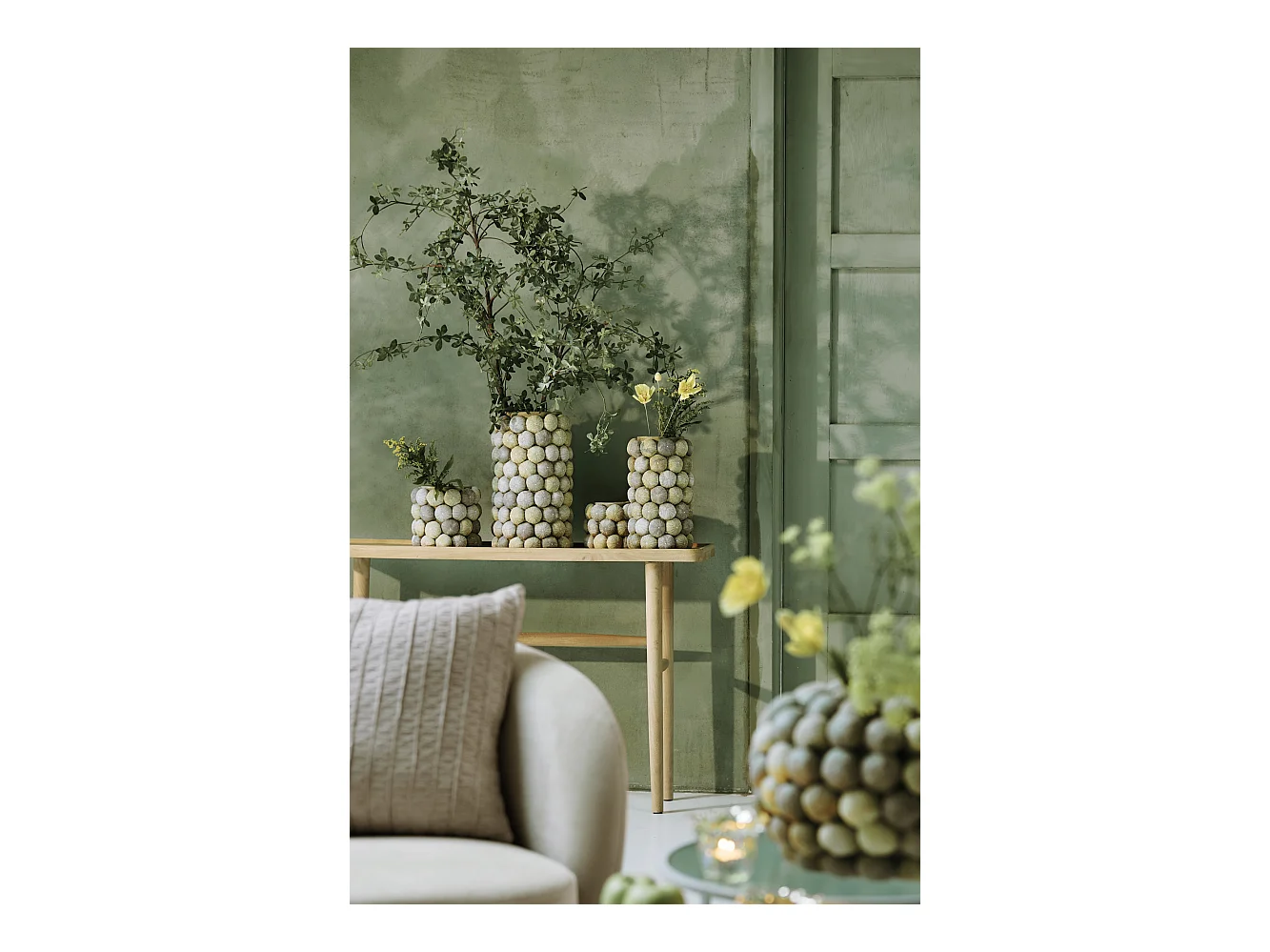 Vase OURSIN - Ø25x40cm - Vert