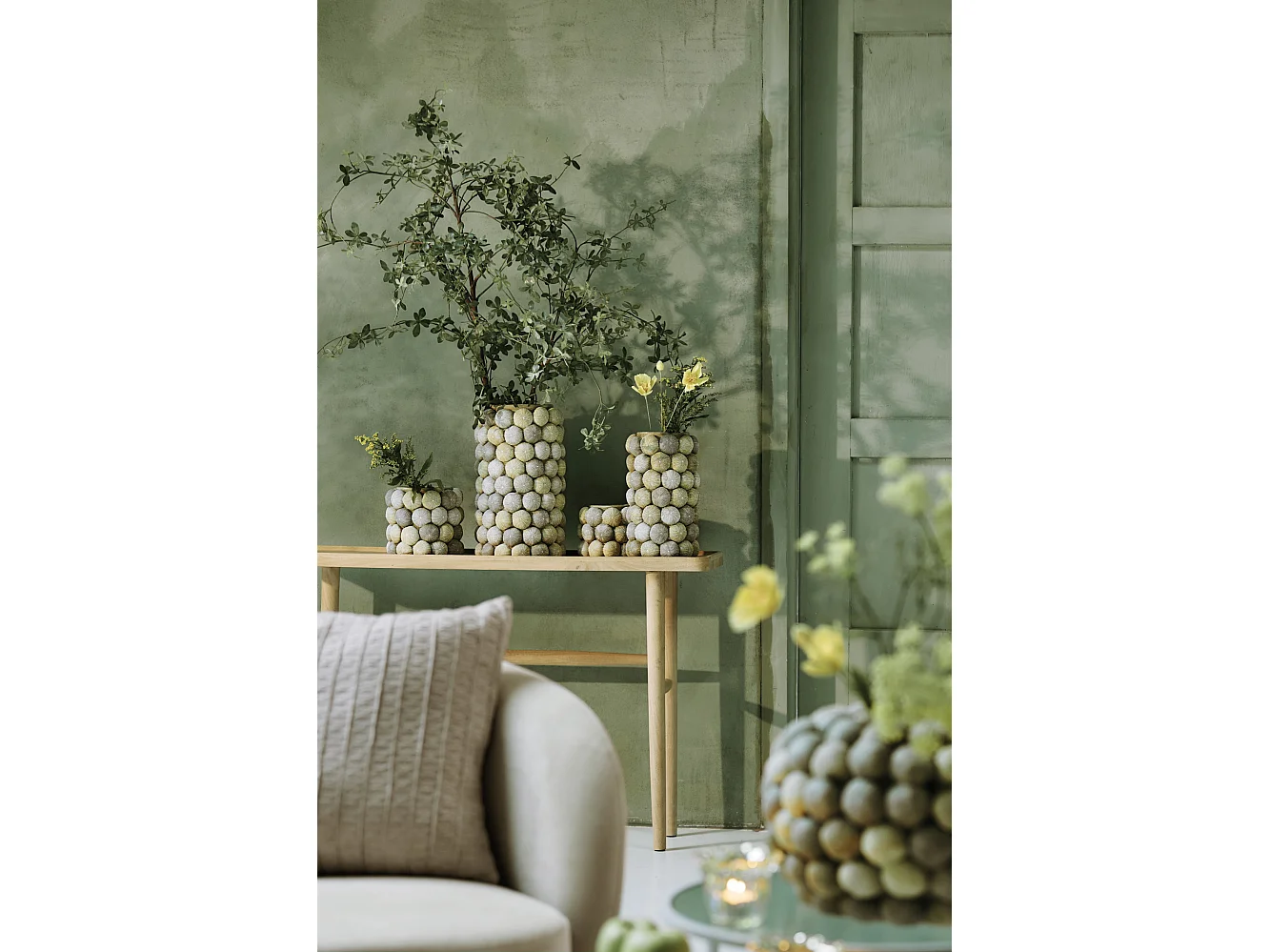 Vase OURSIN - Ø25x40cm - Vert