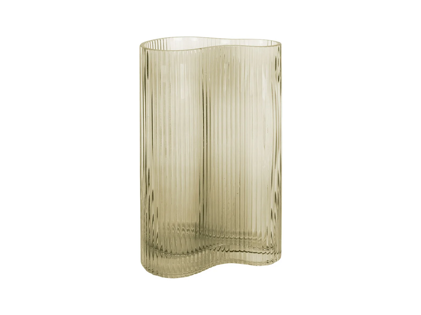 Vase Allure Wave Groß - Moosgrün