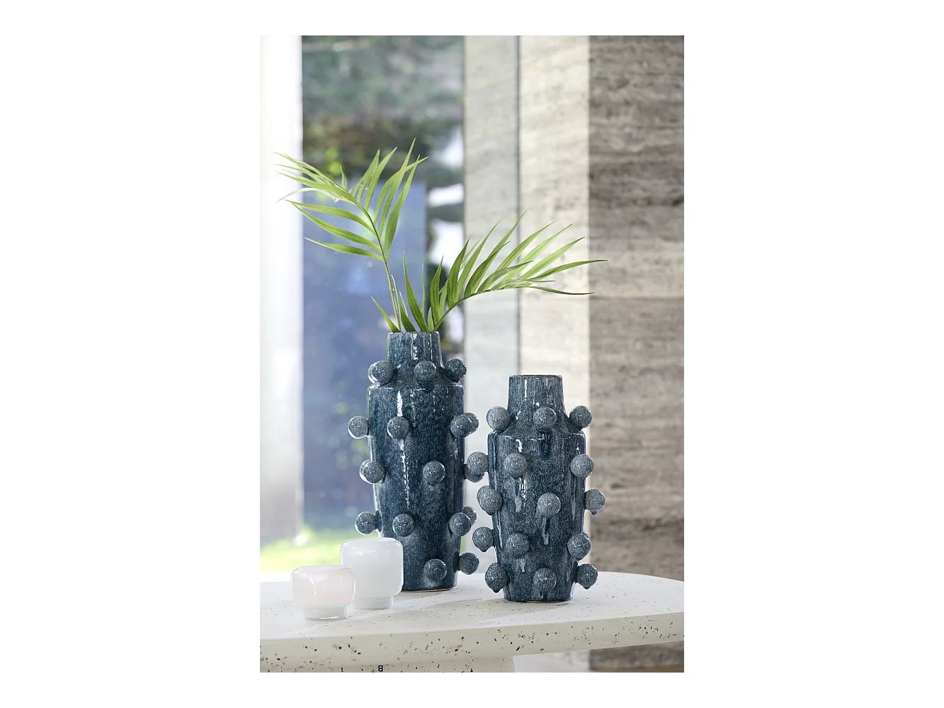 Vase MOLLY - Ø23x43cm - Bleu