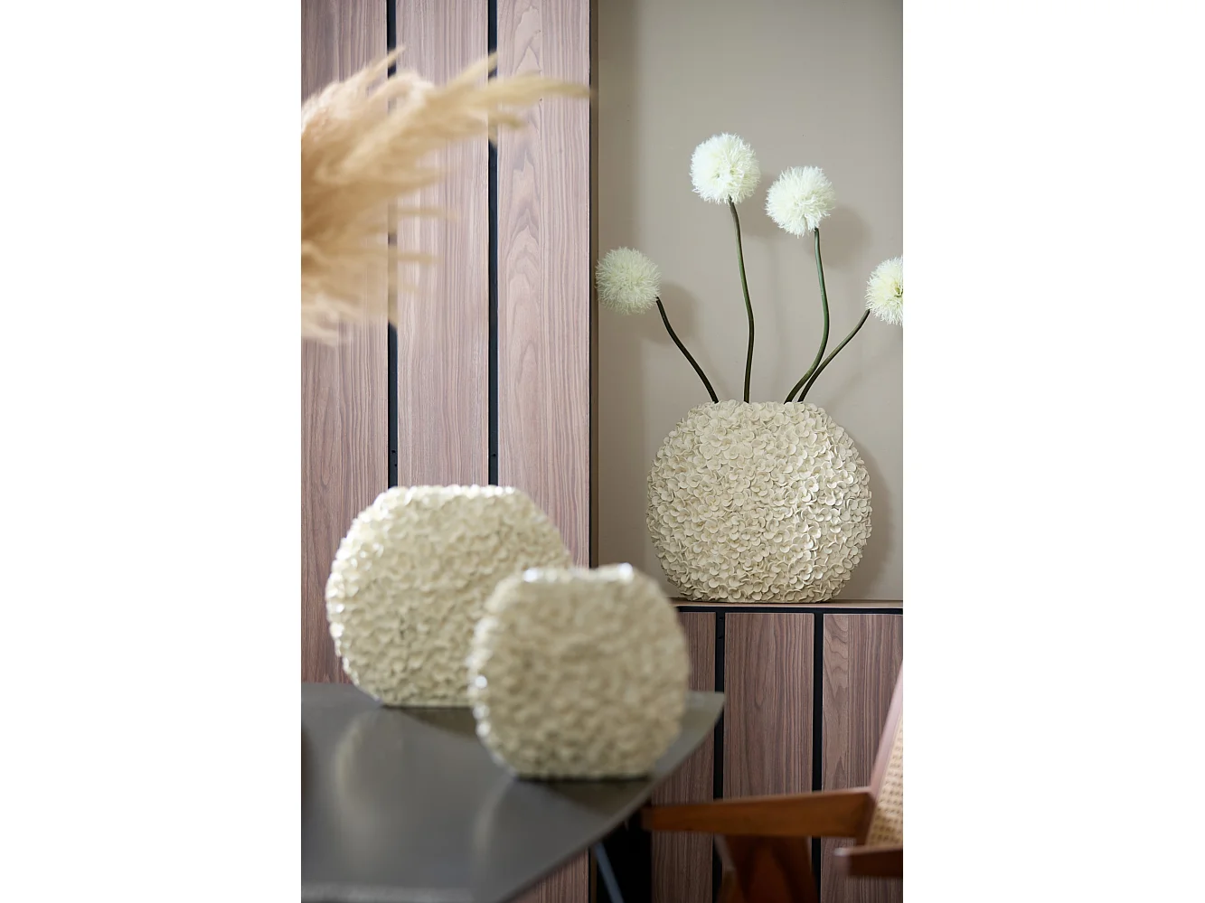 Vase PHYLIA - 52x23x46,5cm - Blanc