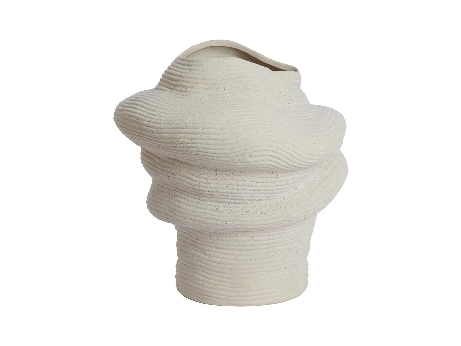 Vase LUZZ - 33,5x32x34cm - Blanc