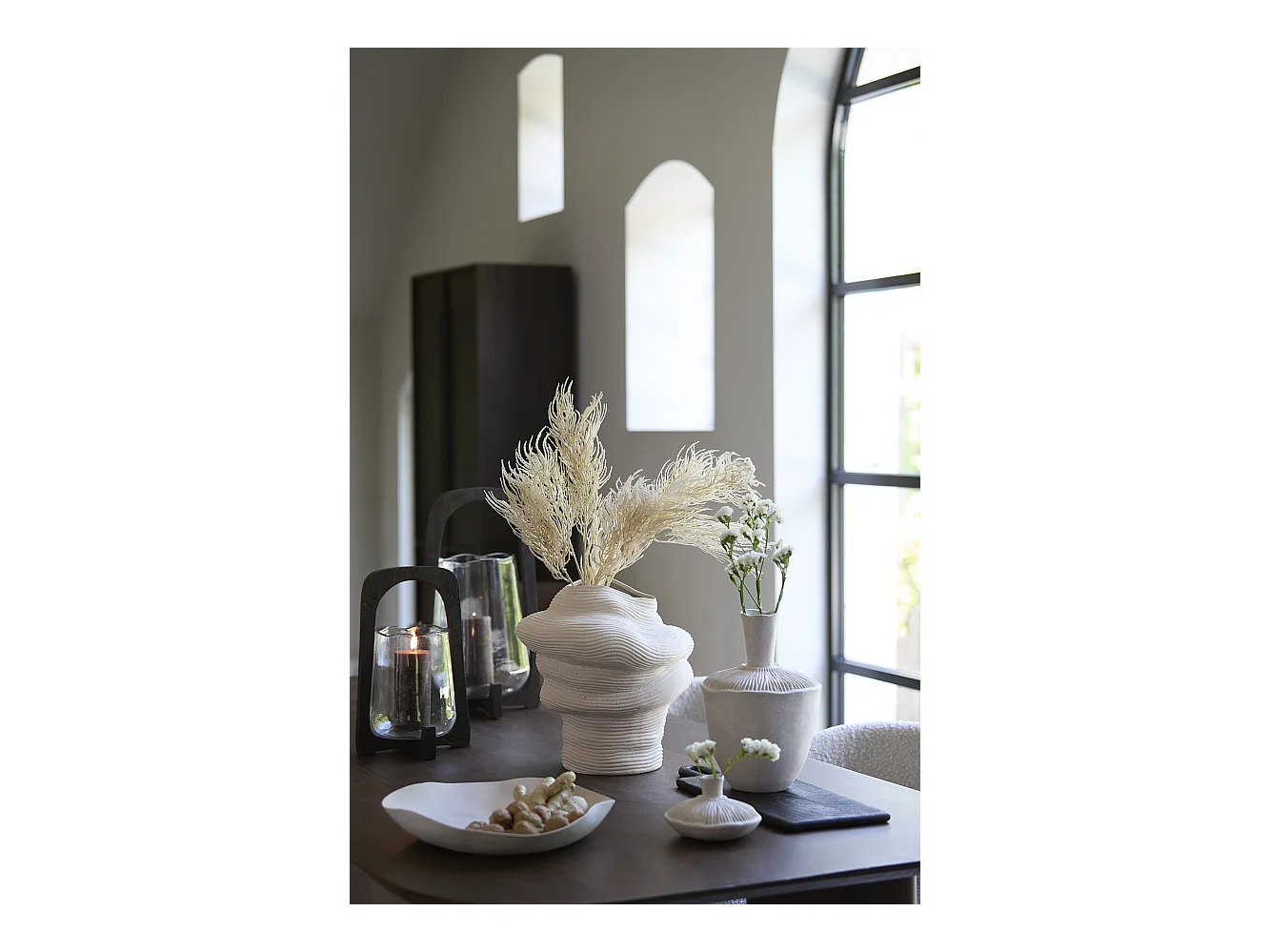 Vase LUZZ - 33,5x32x34cm - Blanc