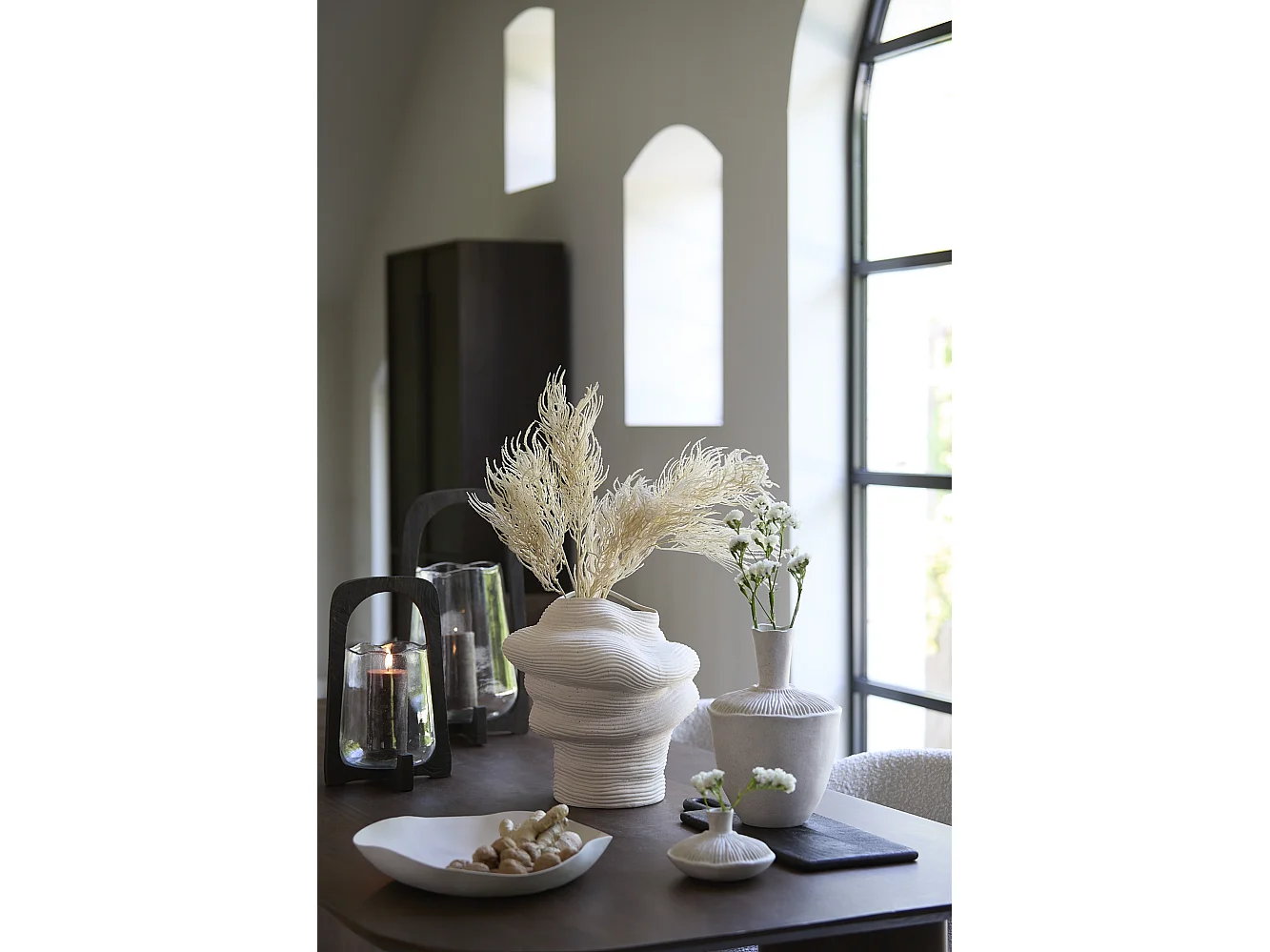 Vase LUZZ - 33,5x32x34cm - Blanc