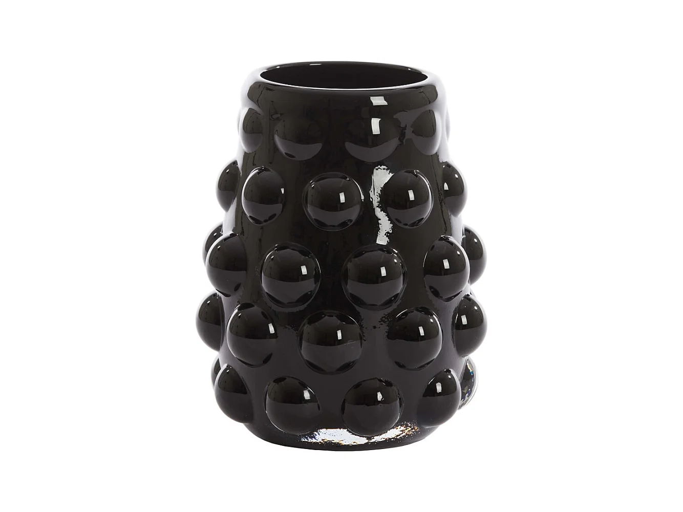 Vase HAROA - Ø15,5x19cm - Noir