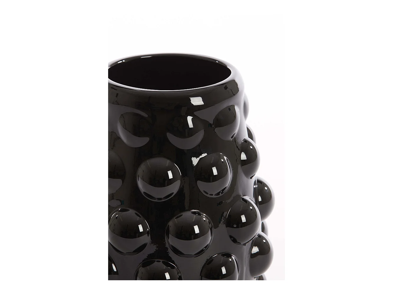 Vase HAROA - Ø15,5x19cm - Noir