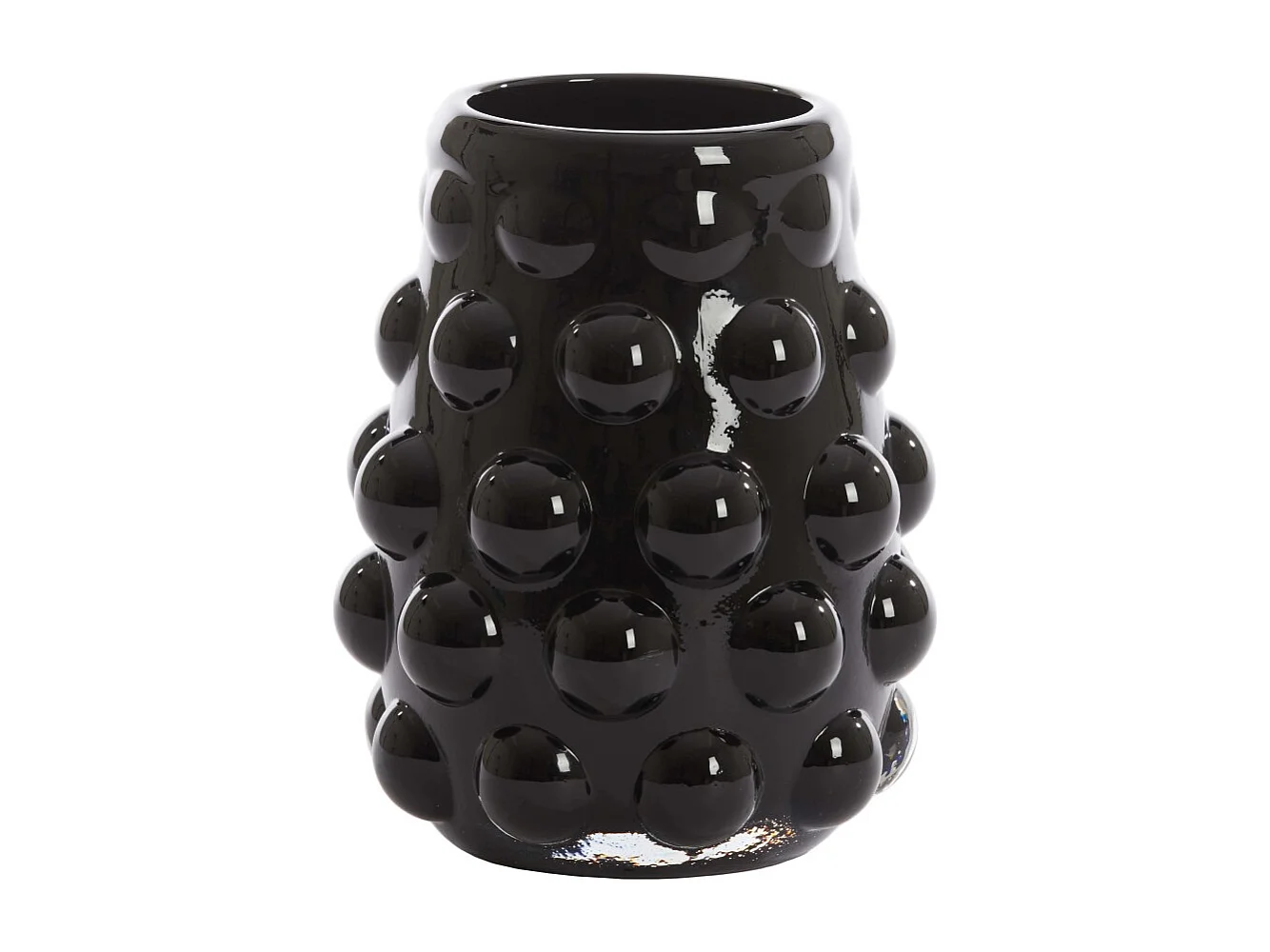 Vase HAROA - Ø15,5x19cm - Noir