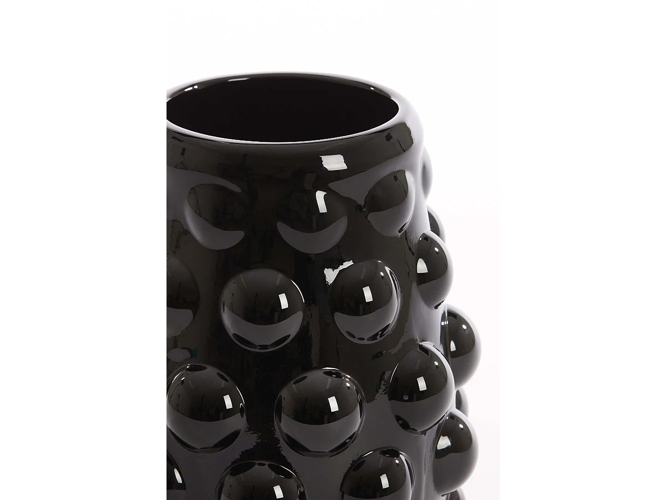 Vase HAROA - Ø15,5x19cm - Noir