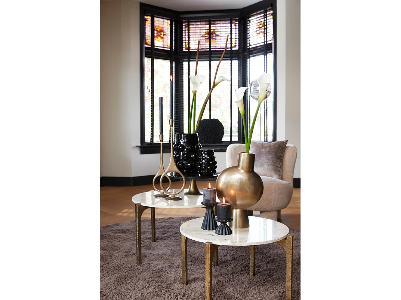 Vase HAROA - Ø15,5x19cm - Noir